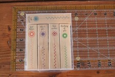 HERO ARTS Wood Rubber Stamp Lot 5 Tall Message Flowers Floral JUST FOR YOU THANK