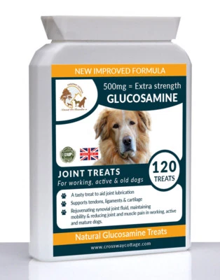 Natural Glucosamine Dog Joint Supplement - Extra Strength (120)