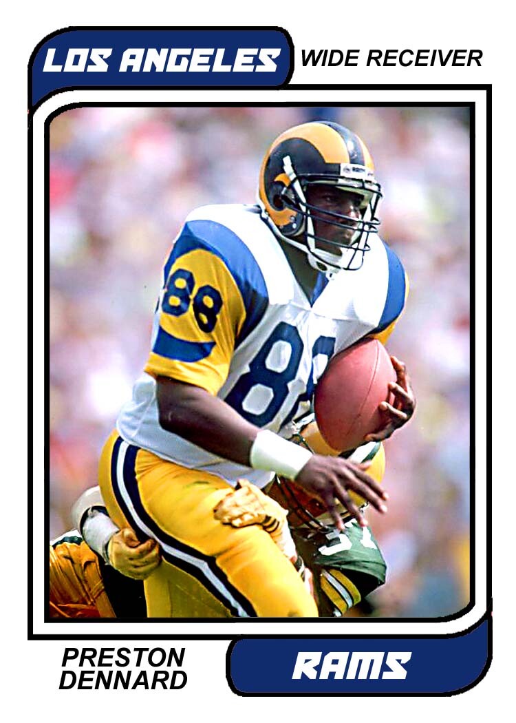 ACEO PRESTON DENNARD LOS ANGELES RAMS CUSTOM HAND MADE ART CARD