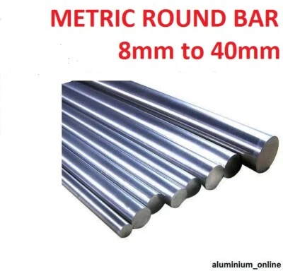ALUMINIUM METRIC ROUND BAR 5mm 8mm 10mm 15mm 20mm 25mm 30mm 35mm 40mm 50mm - Image 1 of 4