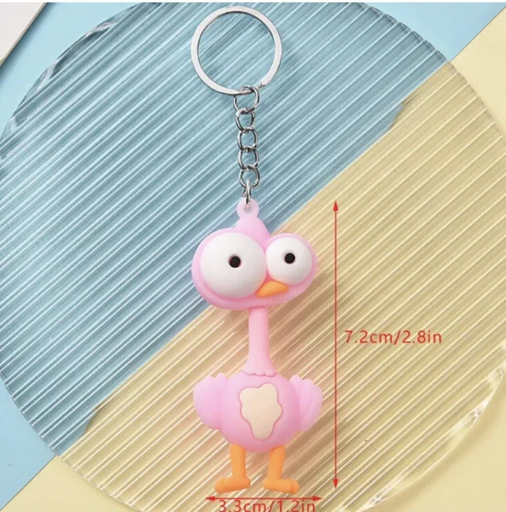 3D Cute Cartoon Eye Elephant Doll Keychain Animal Key Women Bag Gifts Pendant - Image 3 of 4