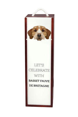 Basset Fauve De Bretagne Geometric Wine Box Art-Dog