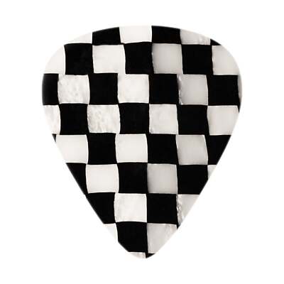 Celluloid Checkerboard Pearl Guitar Pick - .71 mm Medium Gauge - Made In USA 351