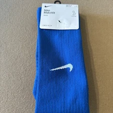 Nike MatchFit Soccer Knee-High Socks Blue CV1956 Size Medium 1 pair