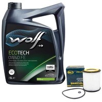 MotoröL Set 0W40 5 Liter + ÖLfilter SH 4032 L FüR BMW 1Er 2Er 3Er 4Er 5Er X1 X3