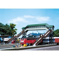Faller H0 120198 - ÜBerdachte FußGäNgerbrüCke, Ep. Ii Bausatz Neuware