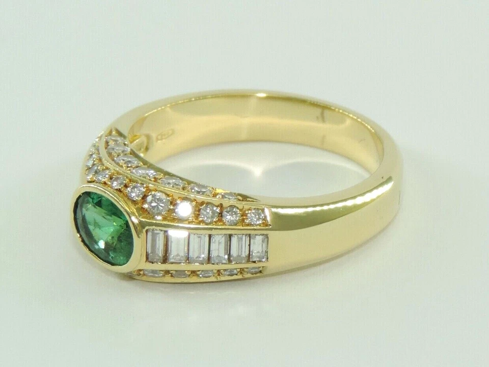 Wempe Damenring mit Smaragd 0.63ct & Diamanten 0.78ct / 750er Gold 18 Karat * - Bild 3 von 4