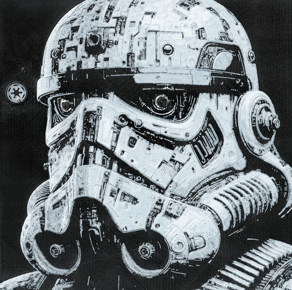 🎨 STAR WARS Art - Storm Trooper - Large Decal Case Mod Magnet - Image 3 of 3