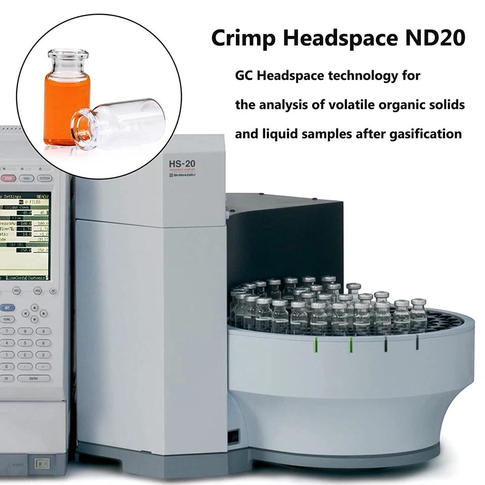 1200pcs 10ml Sample Vials Clear Glass Bottle 20mm Crimp Top Headspace HPLC Flat - Image 4 of 4