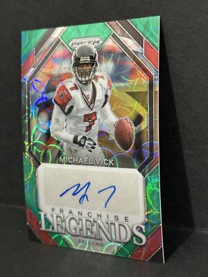 2023 Panini Prizm NFL Franchise Legend Michael Vick Auto Green