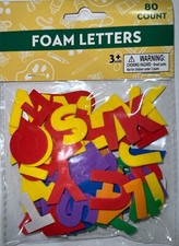 FOAM LETTERS 80 COUNT MULIT COLORS STICK ON