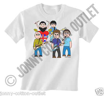 VIPwees Kinder BIO T-Shirt beste britische Bands Musik inspiriert Design auswählen