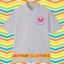 Marathon Oil Gas Men's Printed Gray Size S - 3XL