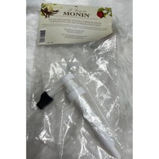 Monin .25 oz 1/4 oz Flavoring Syrup Pump for 750mL Glass Bottles, White