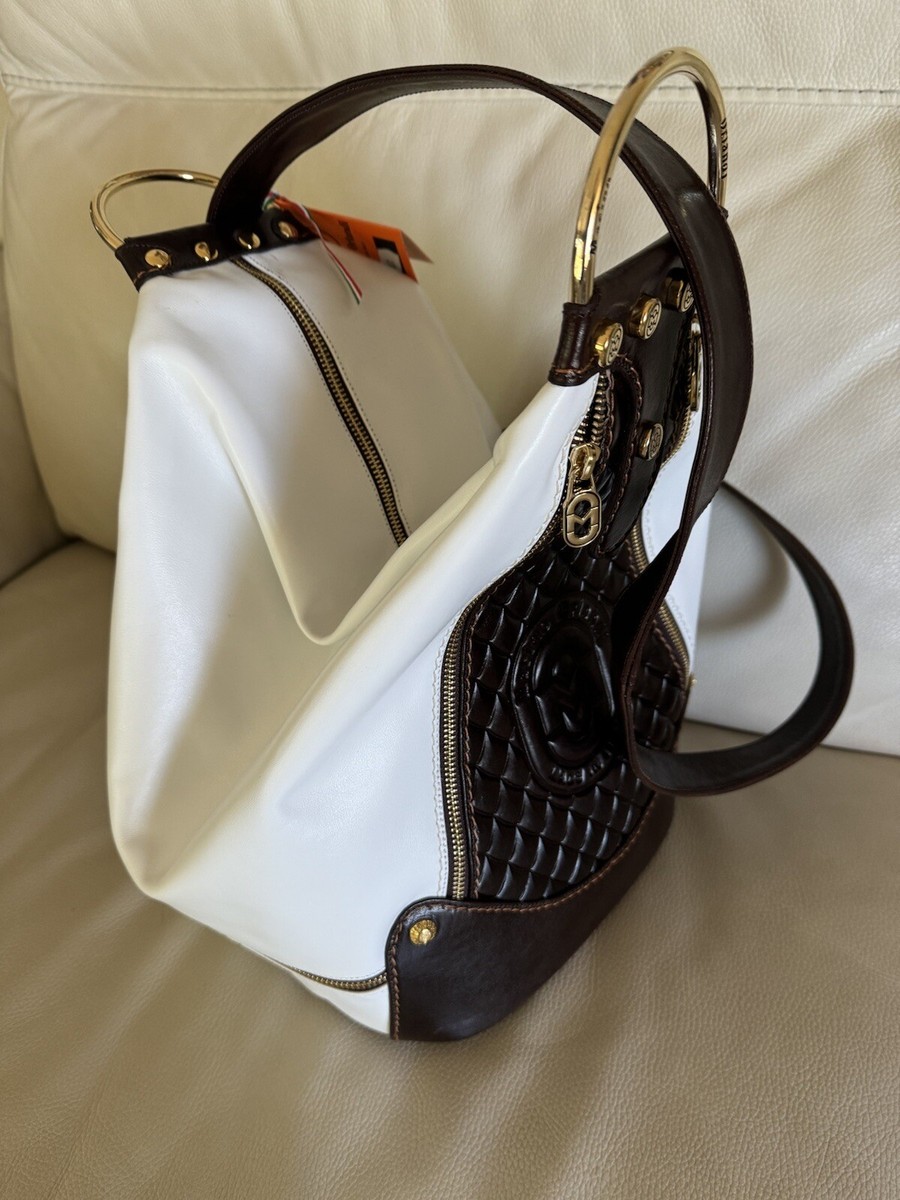 NWT~MARINO ORLANDI~ ITALY Tote Converts to SLING White Smooth