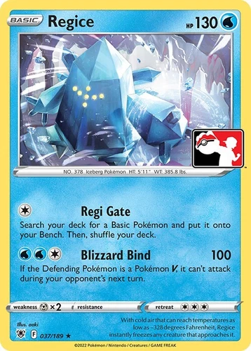 Regice 037/189 Prize Pack Series Cards