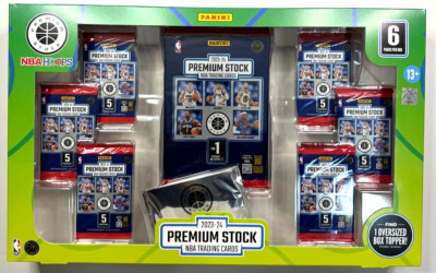   2023-24 Panini NBA Premium Stock Collection w/6 Packs + 1 Oversized + 1 Bonus