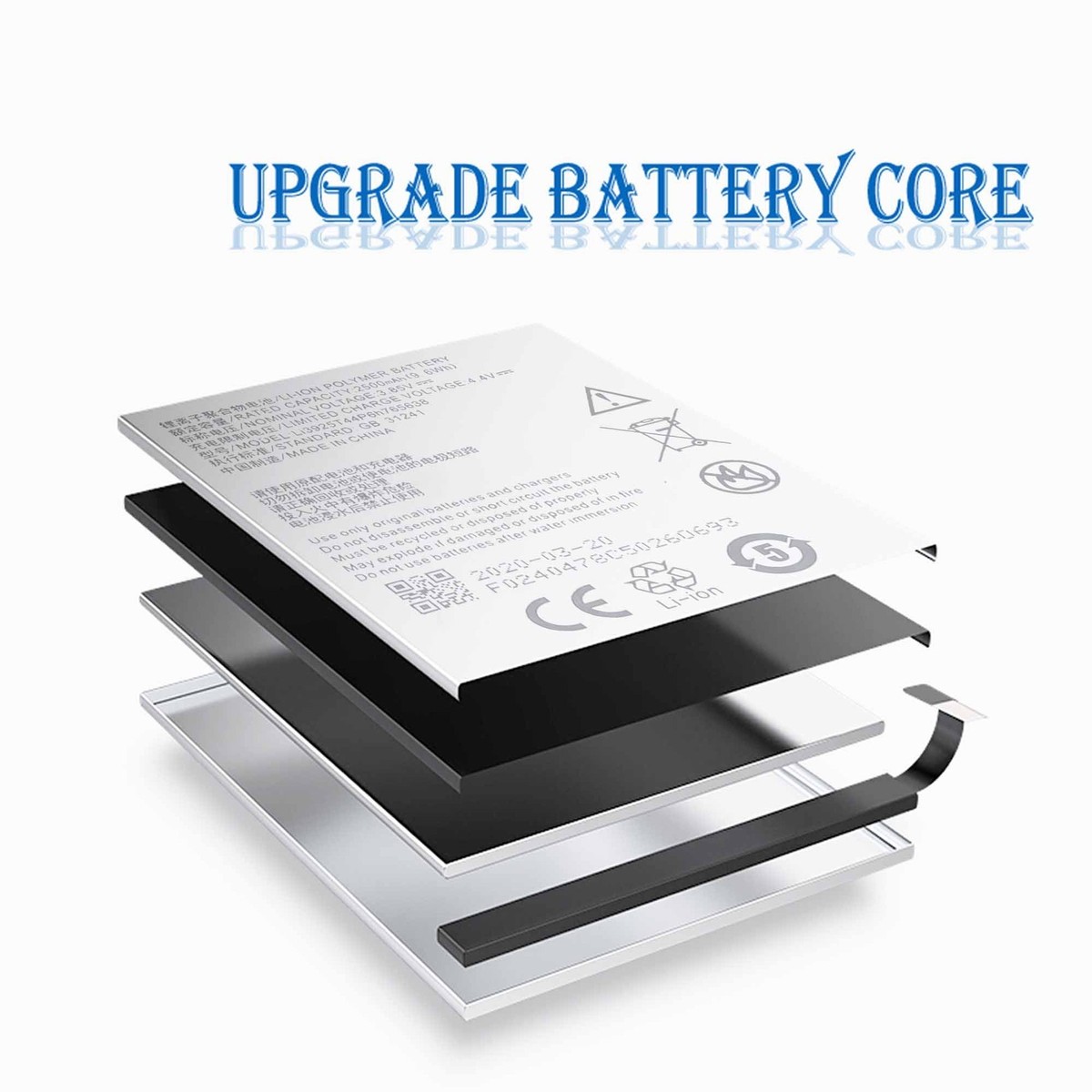 Batteria per ZTE Grande X 3 LTE Z917VL Li3831T43P4H826247 2500mAh Nuovo