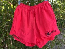 Vintage 90s Mossimo Sport Neon Pink Nylon Shorts 80s Swim Skate Surf Retro Beach