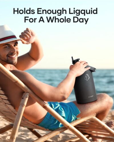 128oz Insulated Stainless Steel Gallon Water Bottle with Straw Lid & Cups - Picture 10 of 10