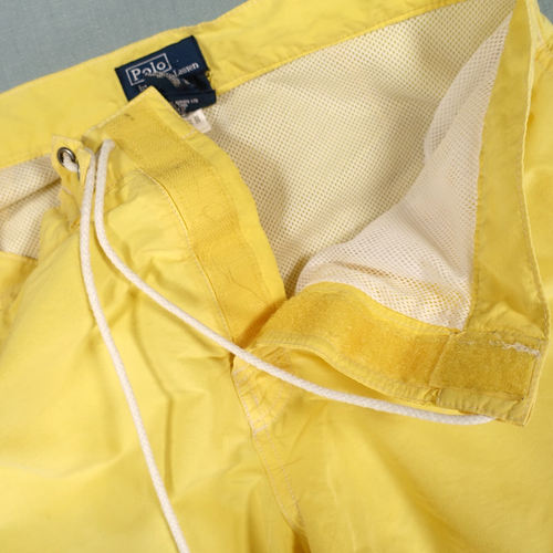 Vintage Polo Ralph Lauren Swim Shorts Women Large Yellow Swimming Beach Big Pony - Picture 15 of 24