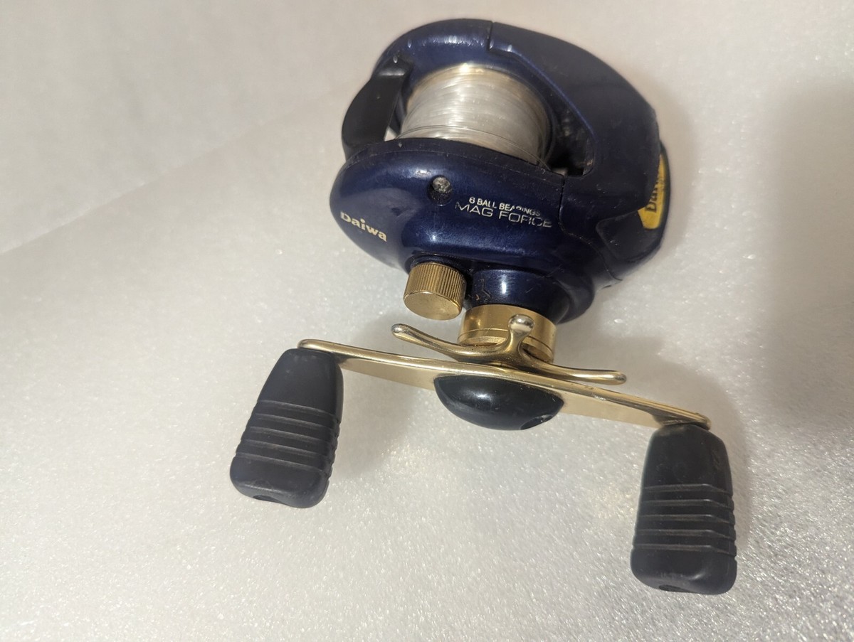 AS IS Blue And Gold Color Daiwa Procaster 100hn Reel Mag Force 6