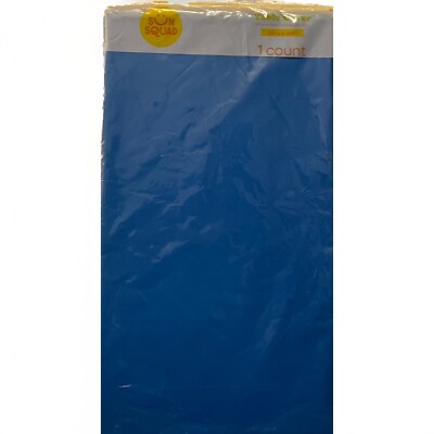 Sun Squad Blue Table Cover 52'' x 108'' | Picnic Tablecloth | Outdoor Table Cover