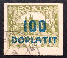 1922 Czechoslovakia Doplatit Surcharged 100h DF1/2