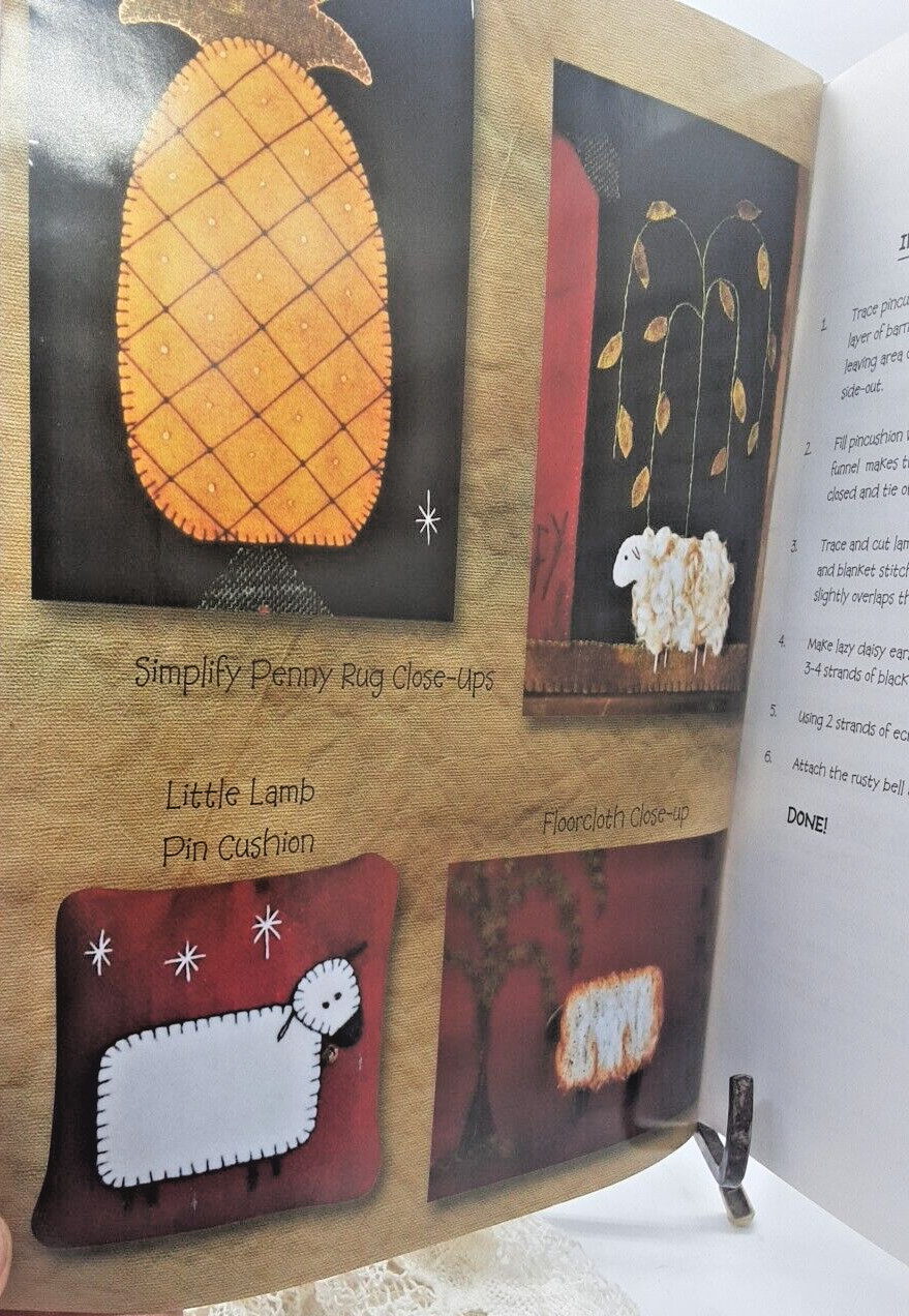 Lake View Primitives Dyed In Wool Applique Wool Work Mittens Dolls Sheep Pattern