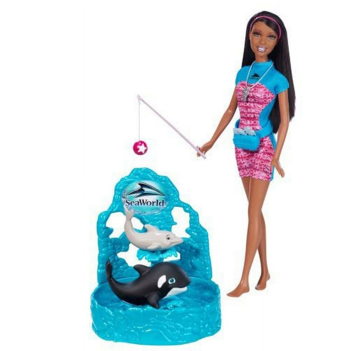 Barbie Nikki dolphin doll I Can Be Sea World Trainer African-American  Playset