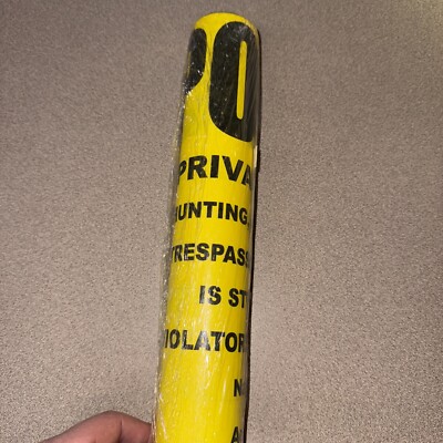 Posted Sign Yellow Private Property for Outdoors - 11'' X 11'' 25 per Rol