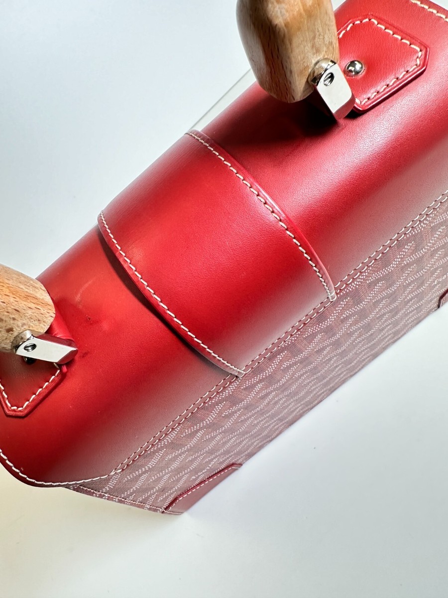 Goyard Saigon Top Handle Bag Coated Canvas with Leather PM Goyard Saigon Top Handle Bag Coated Canvas with Leather PM
