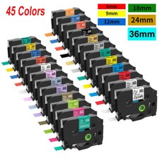 5PK For Brother P-touch Label Tapes 6mm, 9mm, 12mm, 24mm, 36mm TZe-231 241 251