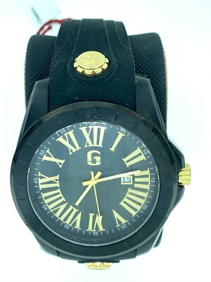 Giantto Gold and Black Watch GIANTTO Just G Black/Yellow Gold Watch MSRP $550 | eBay main image 2