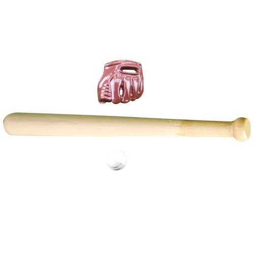 1 Set Casa delle Bambole Miniatura Baseball Doll House Accessori Mazza in Legno - Foto 5 di 12