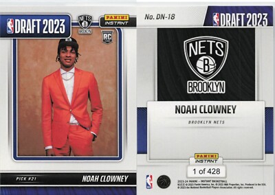 23/24 2023 Panini Instant NBA Draft Night #18 Noah Clowney Nets /428
