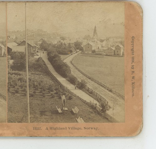A Highland Village Norway Kilburn Stereoview - Foto 1 di 2