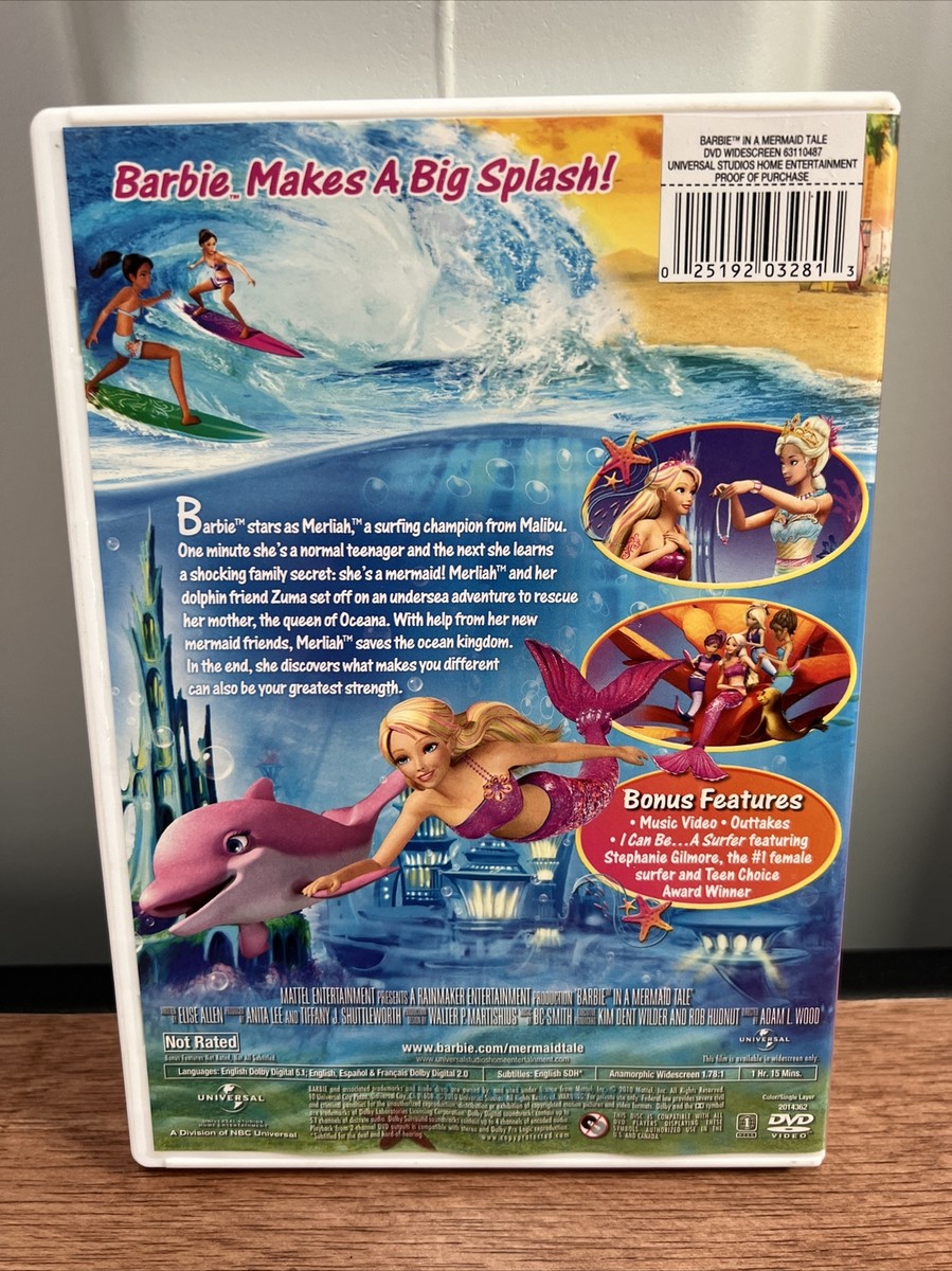 Barbie in A Mermaid Tale (DVD, 2010) Mattel Universal Studios