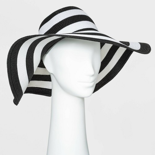 Women's Floppy Hat Black and White 