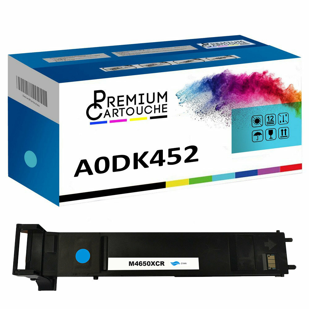Toner A0DK452 cyan compatible Konica Minolta pour imprimante laser