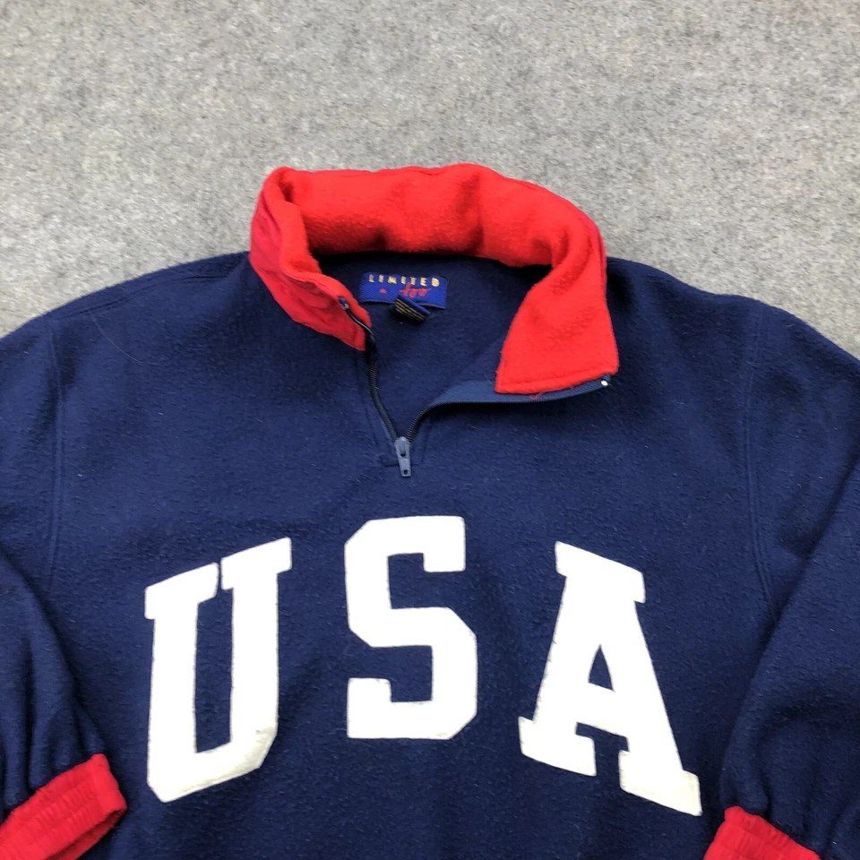 Chaqueta Olímpica Niños 8 Azul Rojo Equipo Olímpico EE. UU. Vellón 1/4 Cremallera Foto 4 de 4