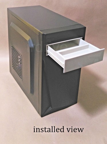 Neu Evercool Desktop-PC-Hülle vorne 5,25" Antriebsschacht beige Panel Aufbewahrungsschublade - Bild 5 von 14