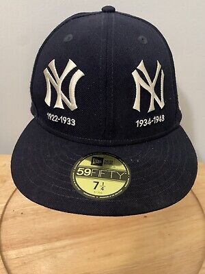 Rare New York Yankees Evolution History Logo Fitted Hat New Rare New York Yankees Evolution History Logo Fitted Hat New