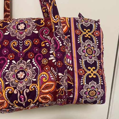 Vera Bradley "Safari Sunset" Quilted Duffle Travel Weekender Bag Carry On - Picture 3 of 13