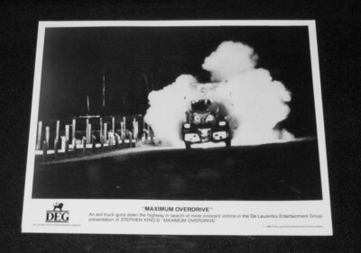 Original STEPHEN KING MAXIMUM OVERDRIVE Press Kit Still GREEN GOBLIN TRUCK