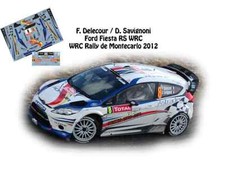 DECALS 1/43 FORD FIESTA RS WRC - #8 - DELECOUR - RALLYE MONTE CARLO 2012- NCM046