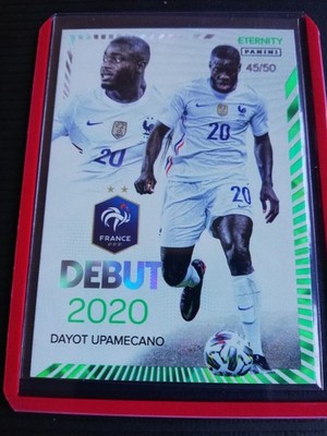 25-26 panini Eternity Bleus Upamecano /50 Green Debut EDF Équipe De France