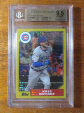 2017 Topps KRIS BRYANT #87-KB BGS 9.5 silver pack chrome GOLD 1987 / 50