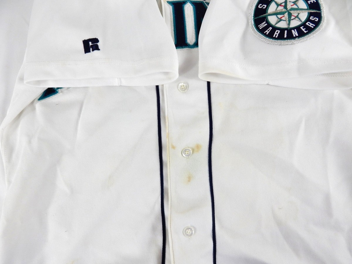 Mens 1990s Seattle Mariners #24 Authentic White Jersey Russell