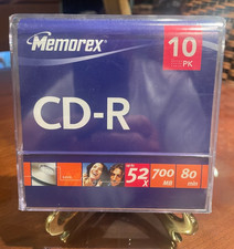 Memorex CD-R 10-pack blank recordable compact discs 700 MB 80min 52x NEW